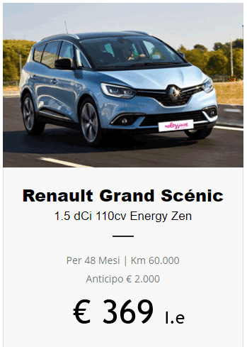 Renault Grand Scenic Noleggio Lungo Termine anche per Privati